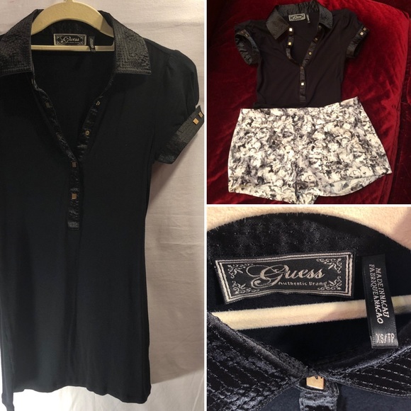 Guess Tops - Guess Black Top, Size XS